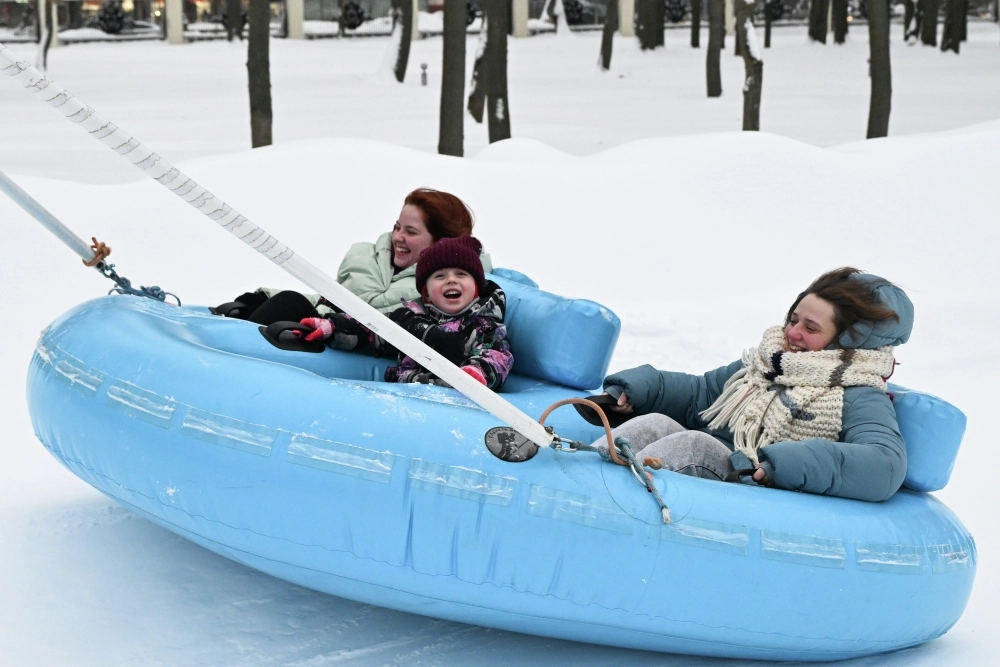 электротюбинг, зима, тюбинг, Москва