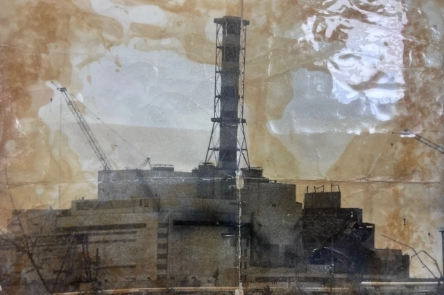 Снимок Чернобыльской атомной станции.