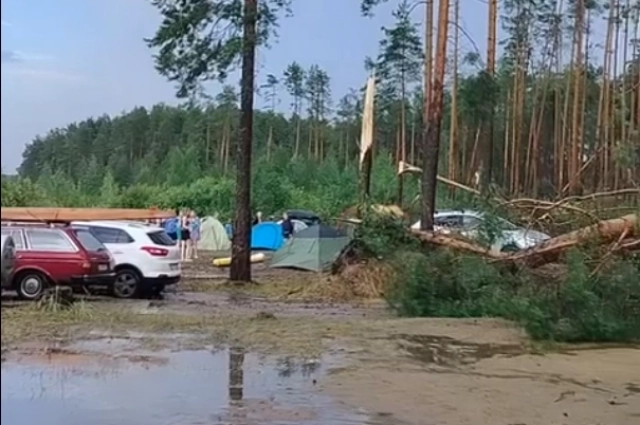 Деревья с треском ломались прямо рядом с палатками.