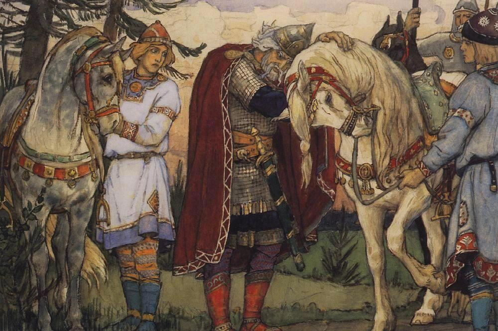 Прощание Вещего Олега с конём. Виктор Васнецов, 1899 г.