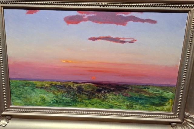 Архип Куинджи. Закат в степи на берегу моря. 1900 - 1910 гг. Из собрания Русского музея.