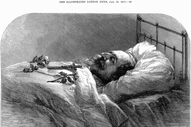 Наполеон III на смертном одре. Гравюра из журнала Illustrated London News Jan.