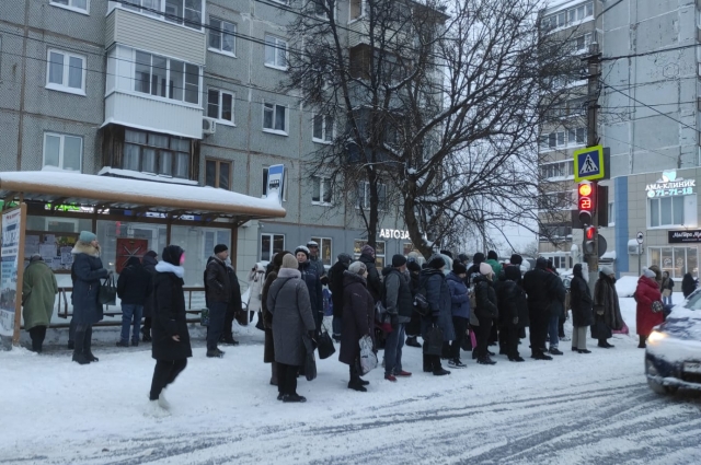 Вот так выгляди остановки в областном центре.