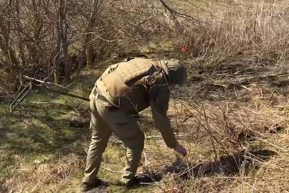 Работа саперов в Курском приграничье.