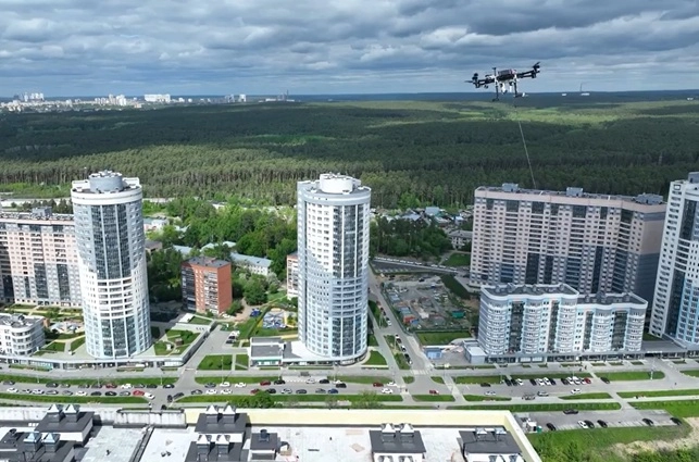 В Екатеринбурге научились эвакуировать людей из пожара с помощью дронов