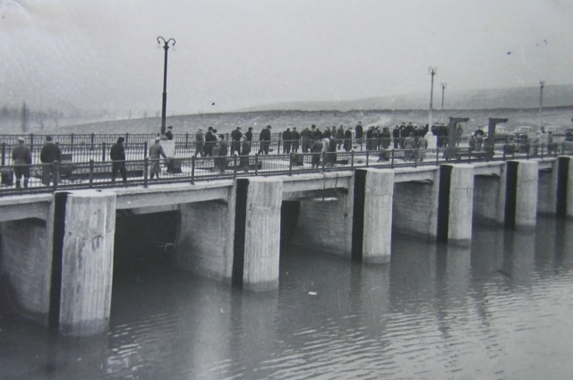 Плотина Симферопольского водохранилища. Фото: Музей мелиорации Госкомитета по водному хозяйству РК.