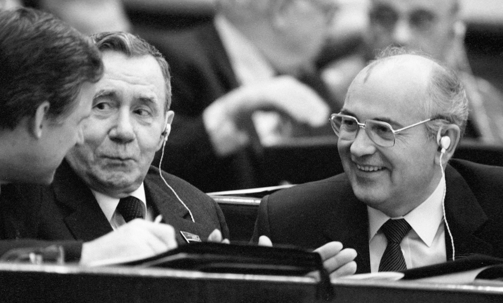 Андрей Громыко и Михаил Горбачев. 1986 г.