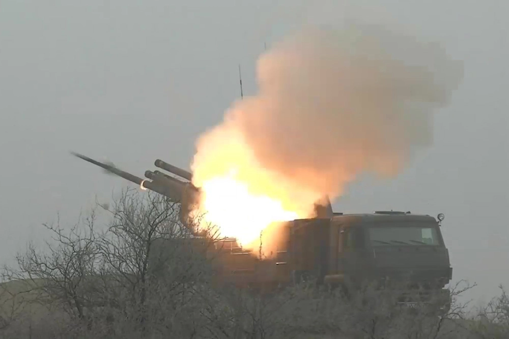 Работа российской ПВО