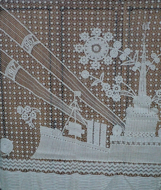Панно кружевное 50 лет Великого Октября 1967 г.