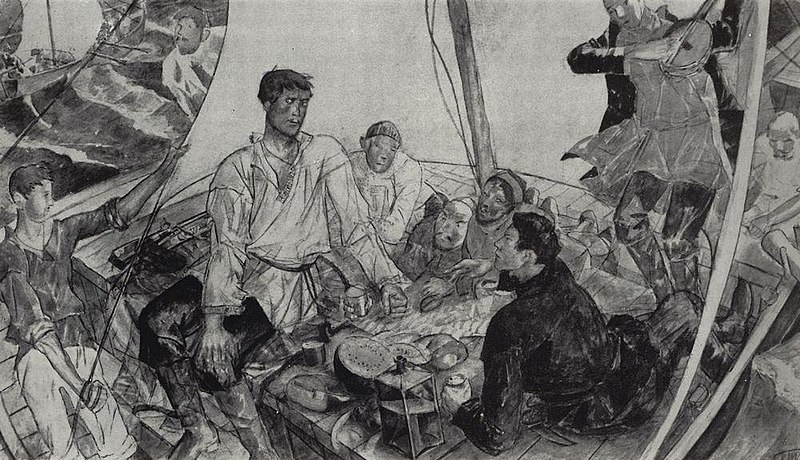 Кузьма Петров-Водкин, этюд-панно Степан Разин, 1918 г.