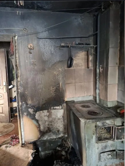 Пожар в селе Сокол Долинского района Сахалина 20 марта 2026 года