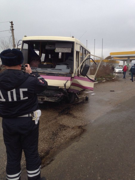 Авария с автобусом в Крыму