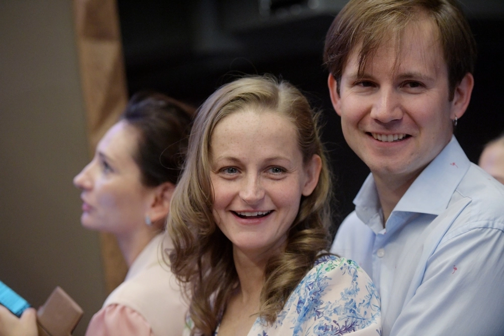 Яна Сексте и ее супруг, композитор Дмитрий Марин.