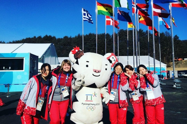 На Олимпиаде в Корее в 2018 году.