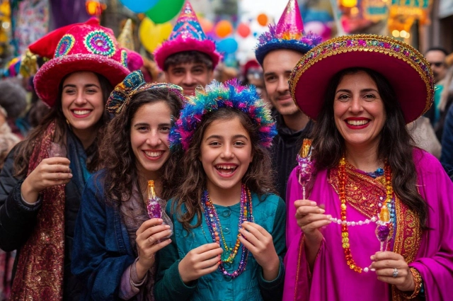 Карнавальные костюмы и маски — другая любимая традиция иудеев.