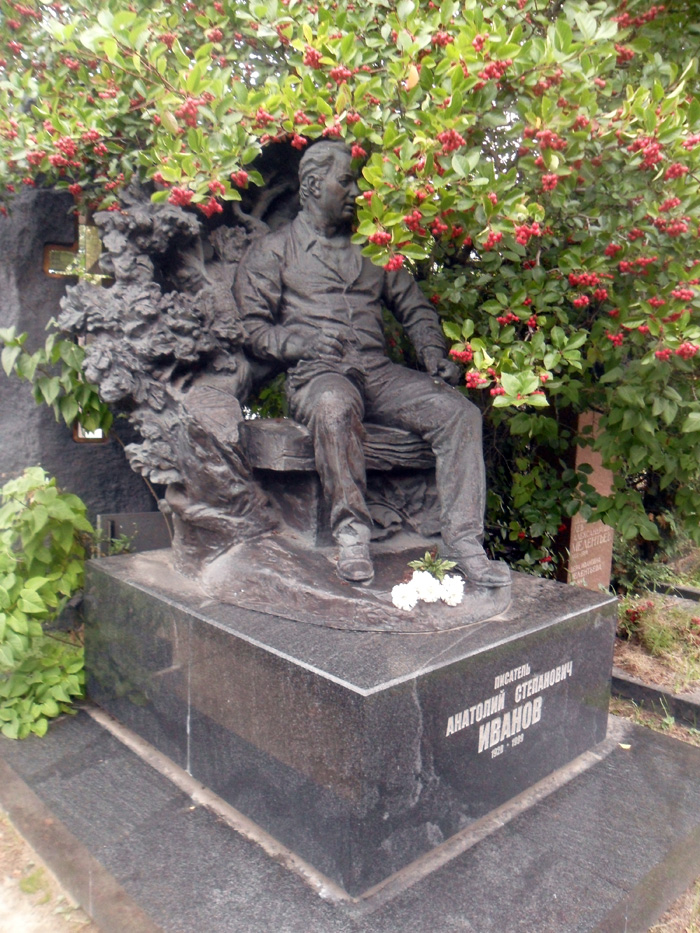 Могила Иванова на Новодевичьем кладбище Москвы.