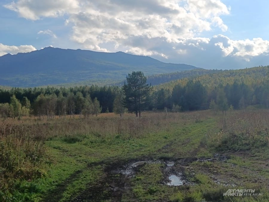 Вид на скалы Кутурчинского Белогорья из поселка Кутурчин.