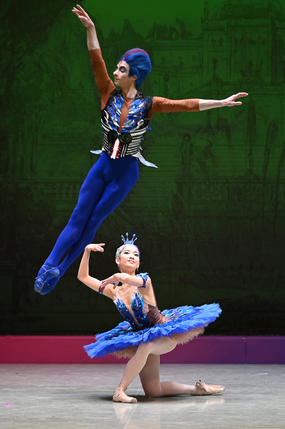 Па-де-де Голубой птицы (Александр Таранов) и принцессы Флорины (Томонэ Кагава).