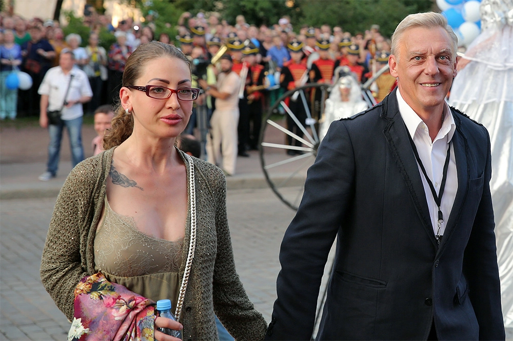 Александр Половцев c с женой Александрой, 2015 г.