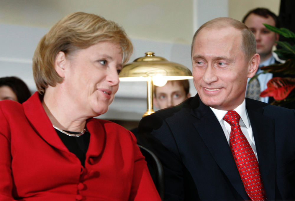 Ангела Меркель и Владимир Путин, 2006 г.