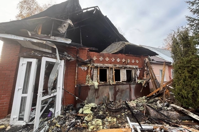 Дом, пострадавший от налёта БПЛА в Березниках.