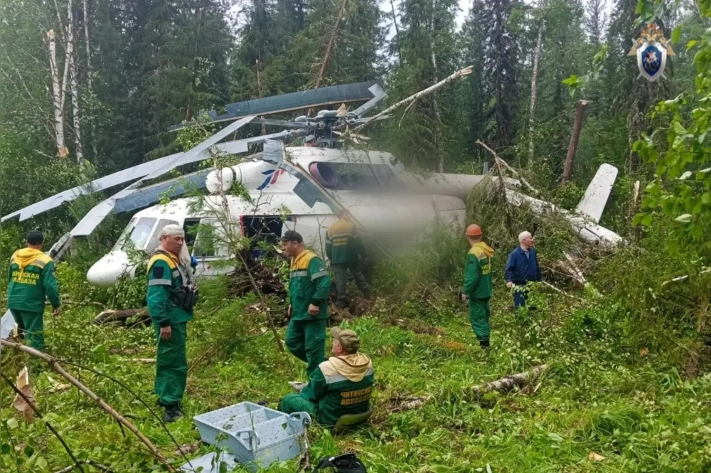 Жесткая посадка МИ-8Т в Красноярском крае.