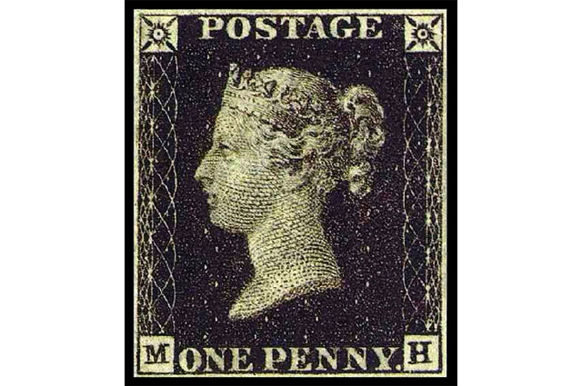 Почтовая марка Чёрный пенни 