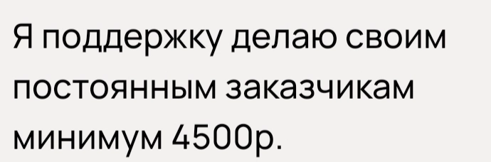 Скриншот переписки с клинером.