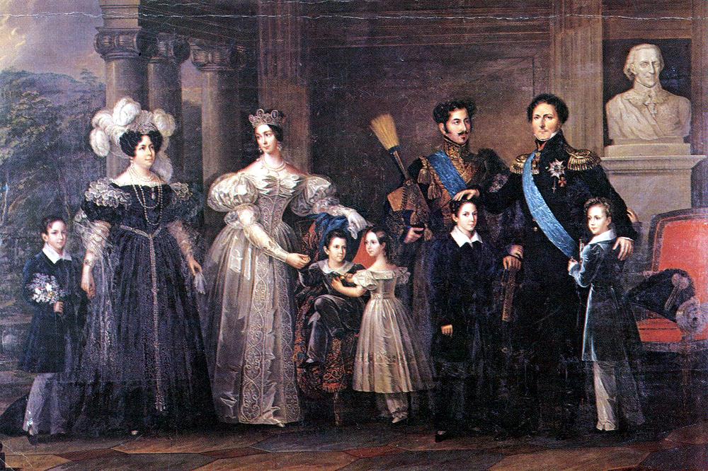 Королевская семья Швеции и Норвегии в 1837 году.