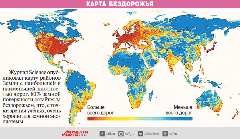 Карта автодорог мира