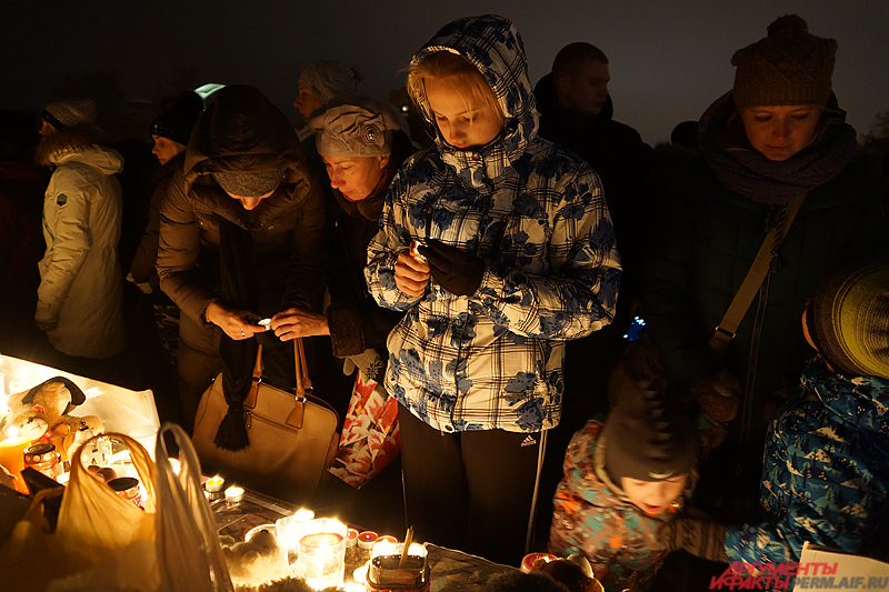 Во время всего митинга пермяки приносили свечи, которые зажгли в память о погибших питомцах.