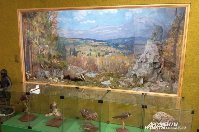 В музее четыре диарамы.