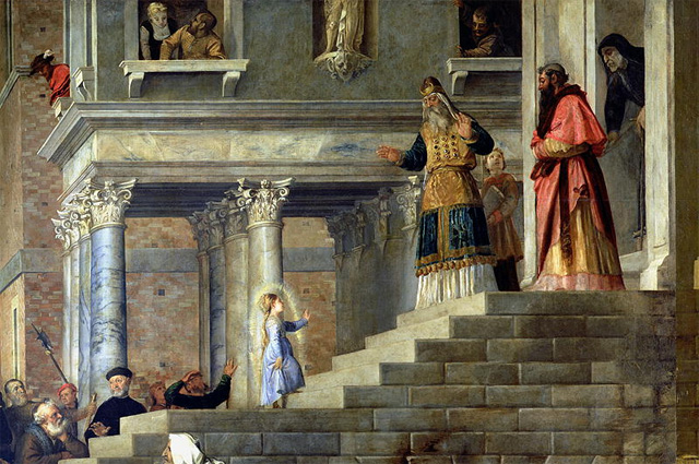 Введение во храм Пресвятой Богородицы (Тициан, 1534—1538). 