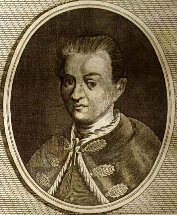 Лжедмитрий I (предположительно Григорий Отрепьев) на гравюре
