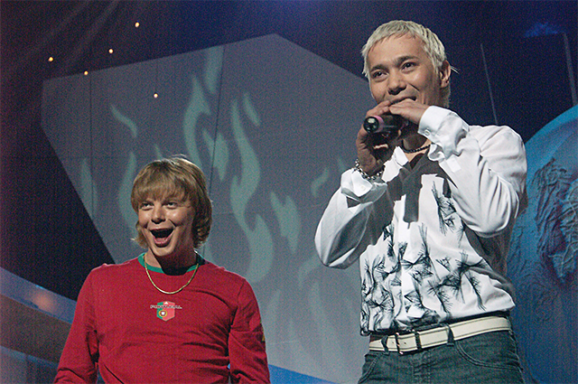 Солисты группы «Иванушки International» Андрей Григорьев-Апполонов и Олег Яковлев, 2007 год.
