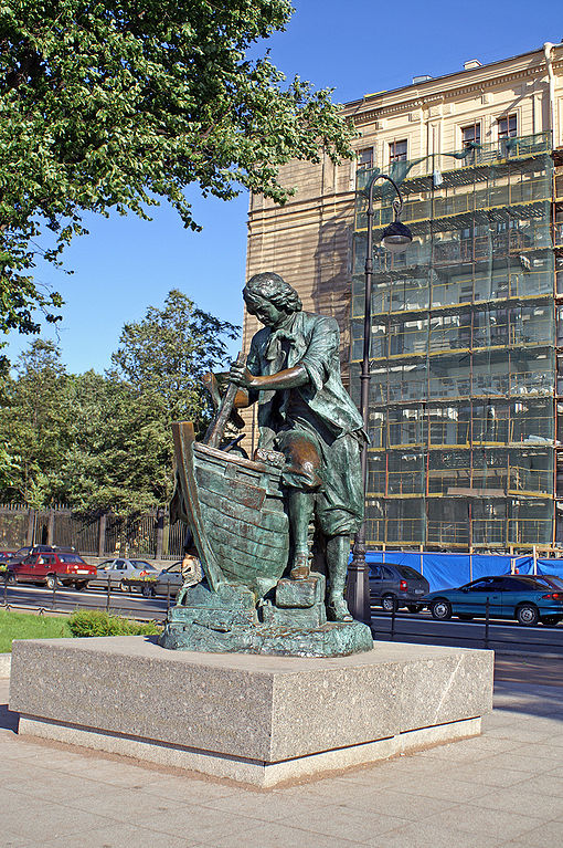 Статуя Петра I, работающего инкогнито на голландской пристани.