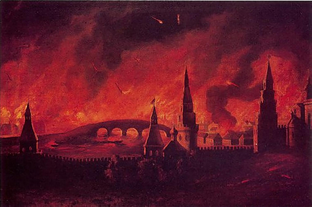 Московский пожар 1812 года. Картина неизвестного художника.