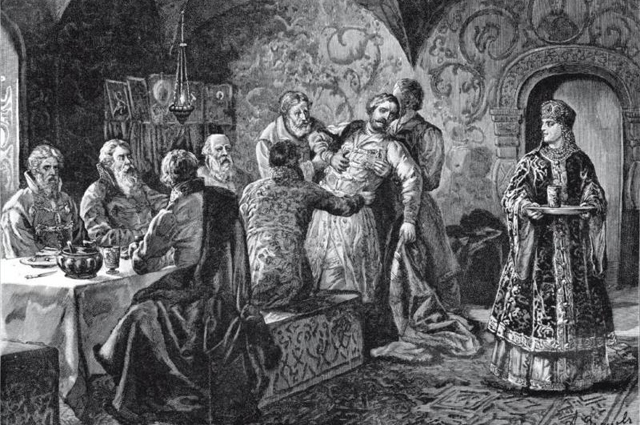Князь Михаил Васильевич Скопин-Шуйский на пиру у князя Воротынского (1610).