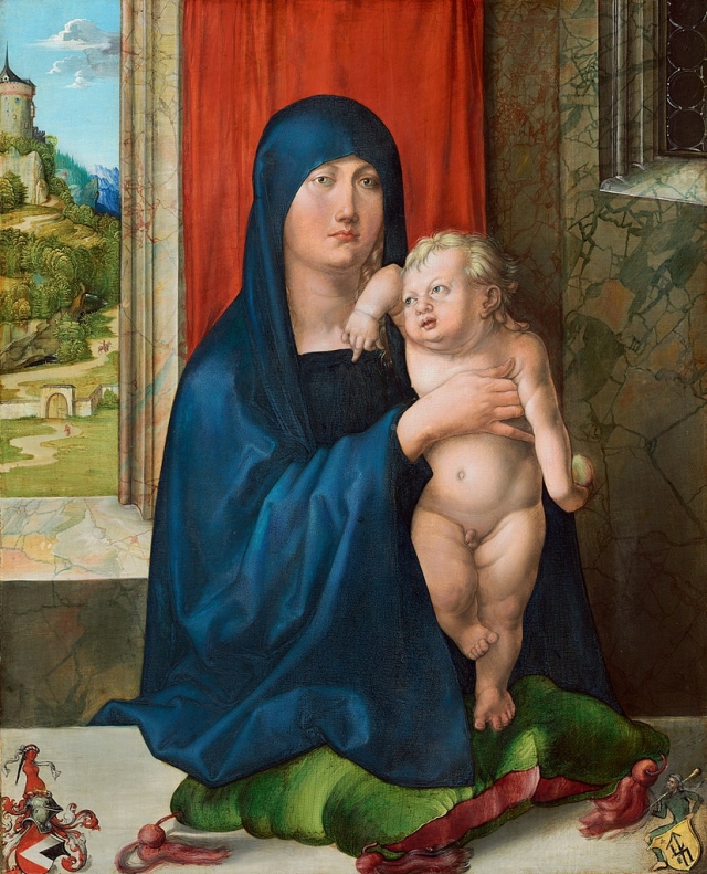 Мадонна с младенцем, Альбрехт Дюрер (1471-1528).