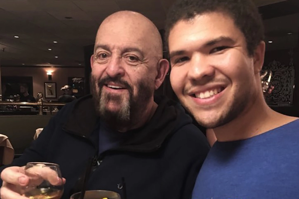 Со старшим внуком Дмитрием.