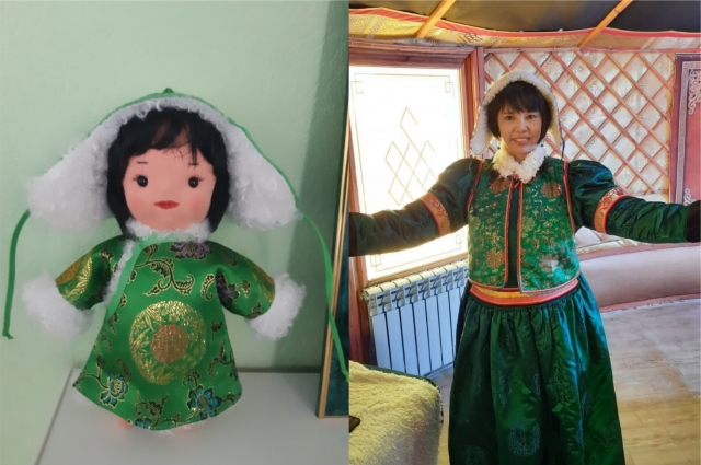 Замдиректора Зугалайской школы Долгор Бороева нашла среди кукол похожую на себя.