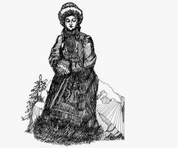 Так выглядела Наталья Шелихова, сопровождая мужа в походах.  