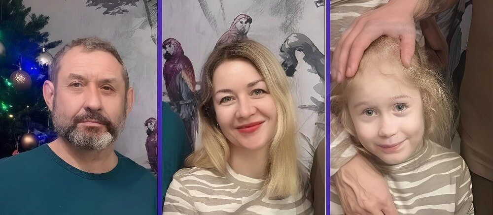 Сергей Усольцев, жена Ирина и их дочь Арина.