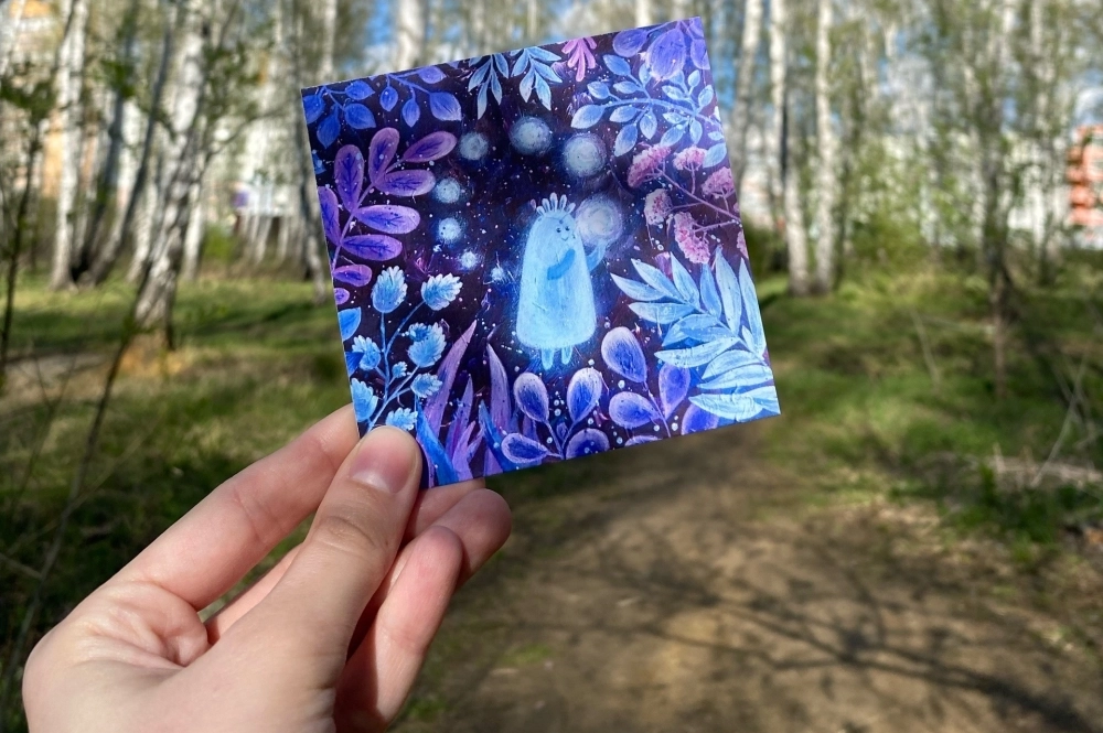 Ирина часто пишет на природе.