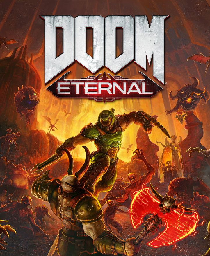 Обложка компьютерной игры Doom Eternal