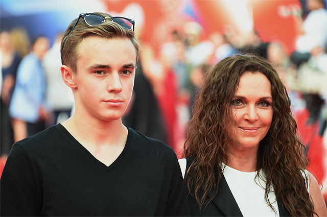 Татьяна Лютаева с сыном Домиником