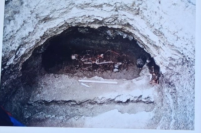 Погребение женщины в Прохоровском кургане.