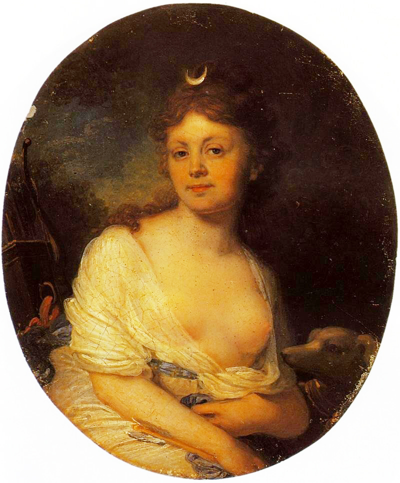 Портрет Елизаветы Григорьевны Тёмкиной в образе Дианы. 1798 год