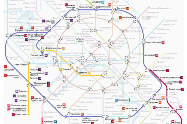 Схема московского метро 2020. Инфографика