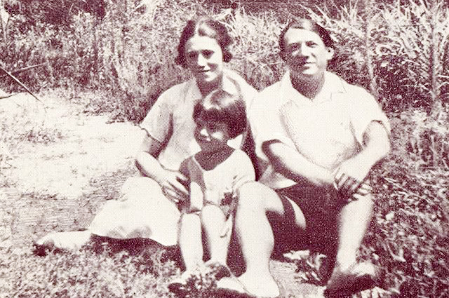 Пабло Пикассо, Ольга, Пауло, Антибы, 1924 год.